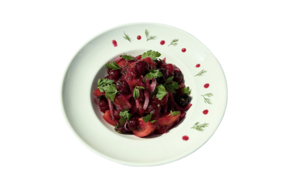 Vişnəli pomidor salatı